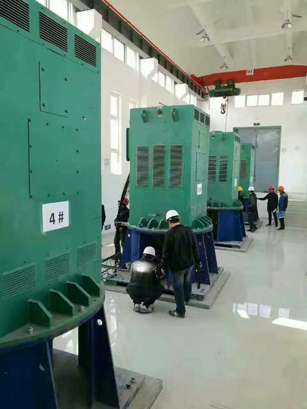 YKK560-2某污水处理厂使用我厂的立式高压电机安装现场